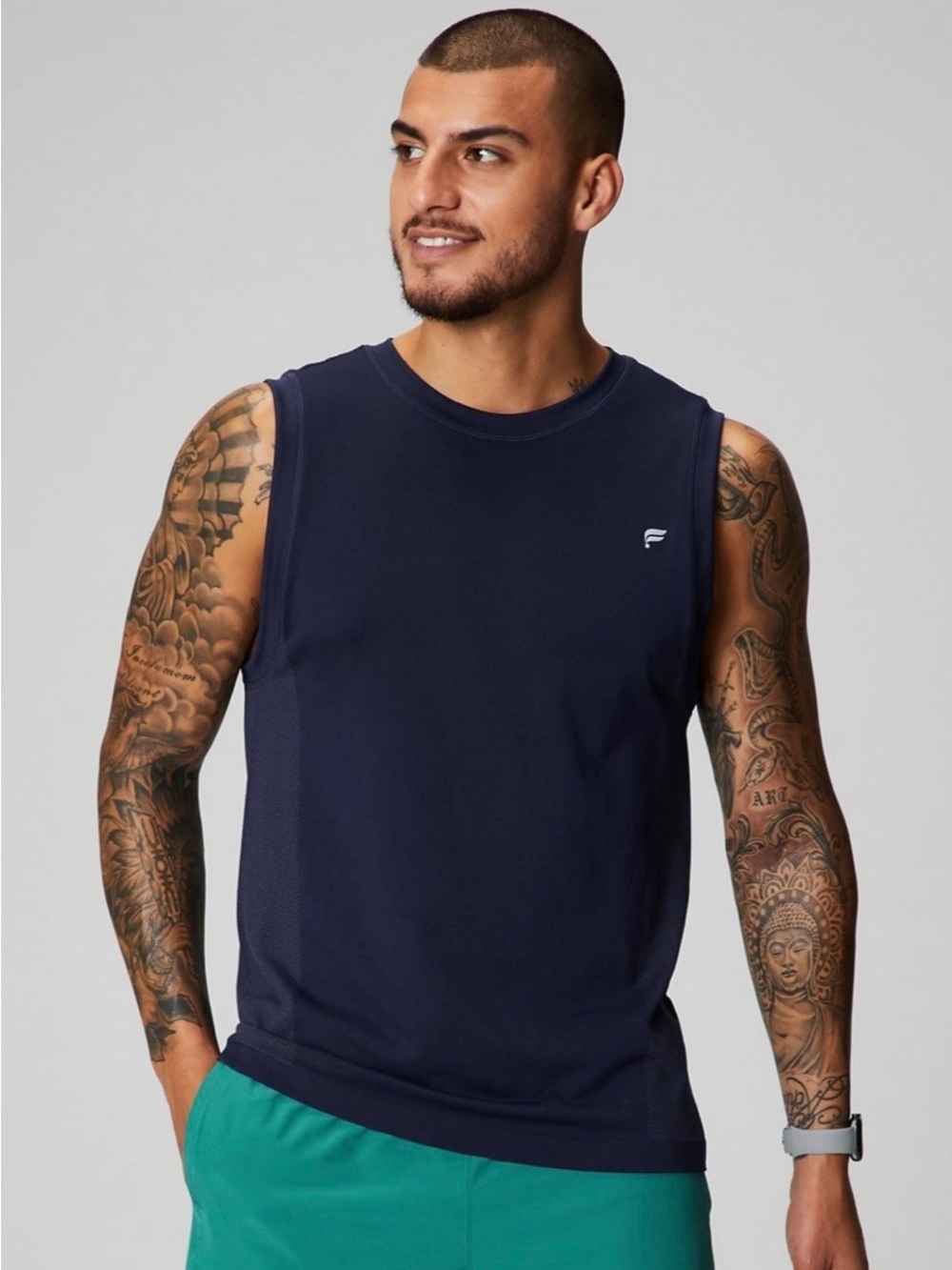 Fabletics Men's Navy Sleeveless Performance Athletic Tank Top